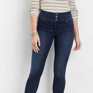 Super high-rise jeggings (dark indigo)